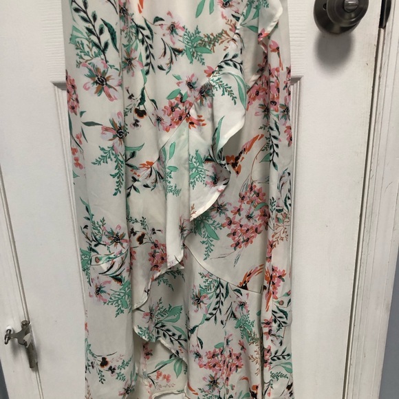 Bailey Blue Floral Print Maxi Dress Ruffle Size Large NWT Nordstrom - Picture 7 of 16